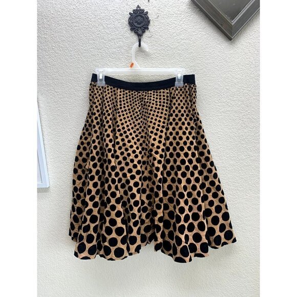 Free People Corduroy A-Line Polka Dots Flared Midi Skirt 10